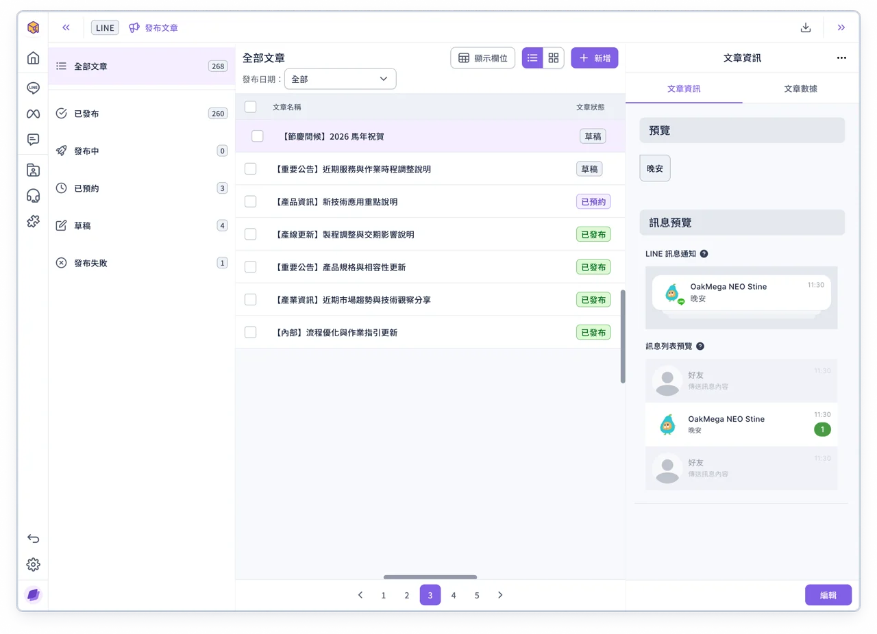 訊息預覽